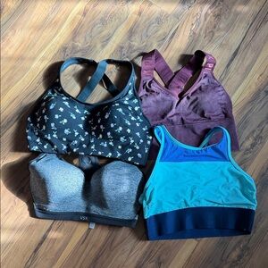 Women's VS/Pink Sport bras bundle - Black, Gray, Teal, Burgundy